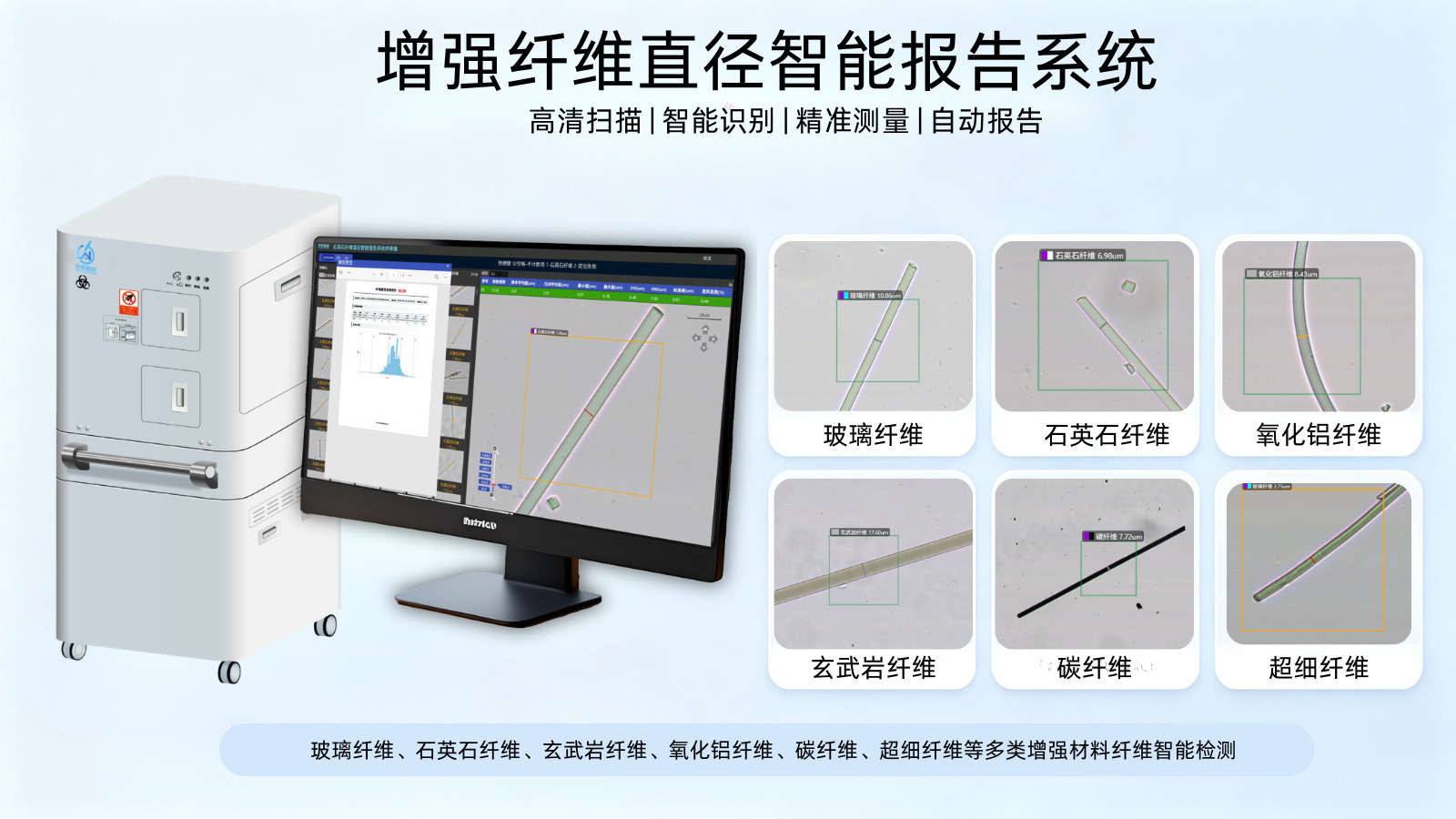 纤维直径智能报告系统结果图