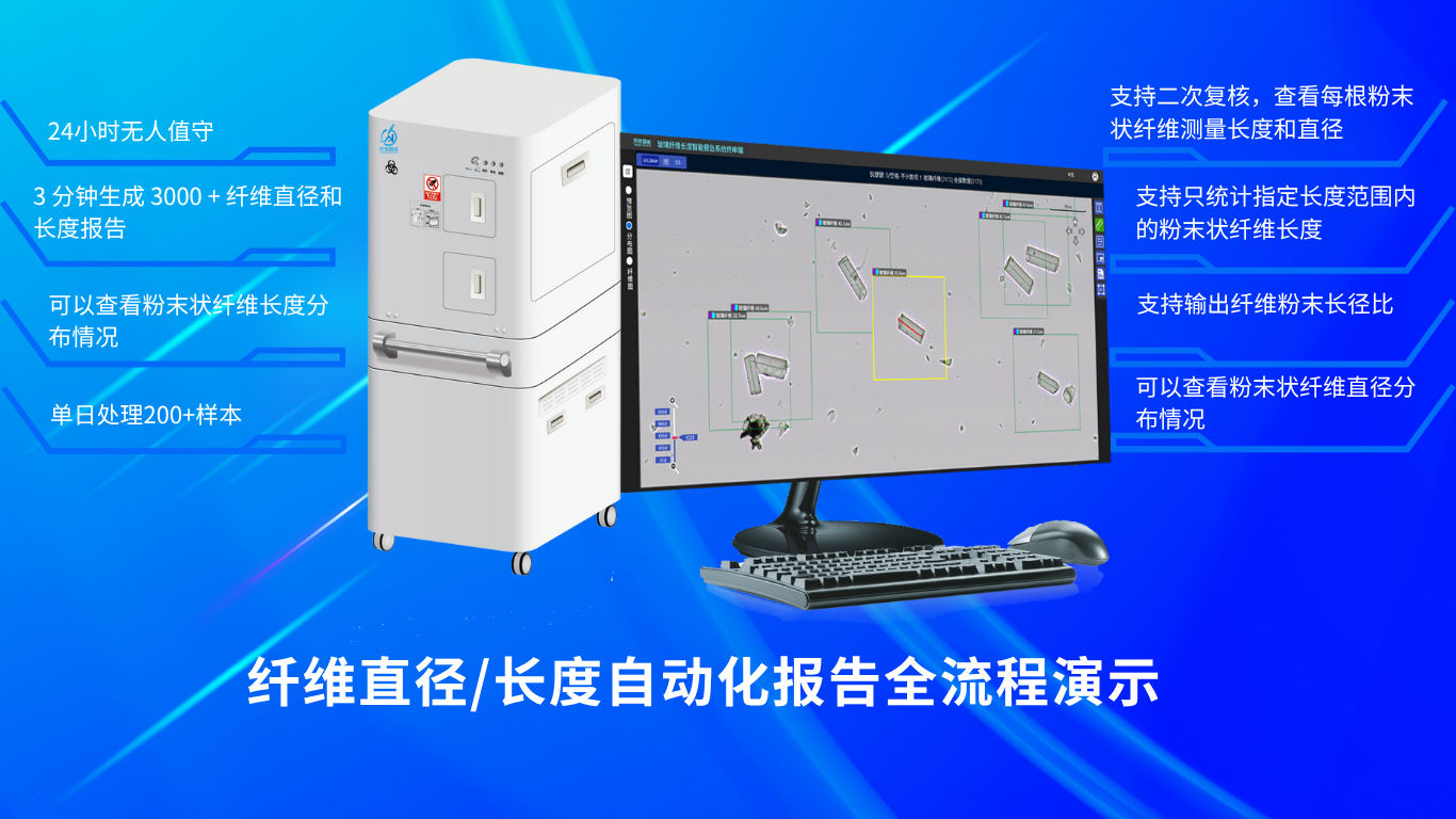 纤维直径/长度自动化报告全流程演示